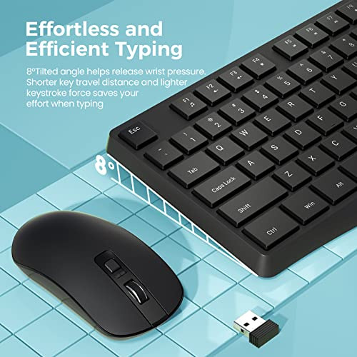 Combo De Teclado Y Ratón Inalámbricos, Teclado Y Ratã...