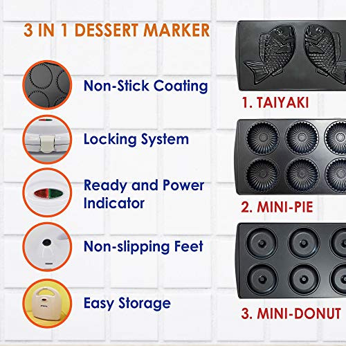 Mini-donuts Maker, Mini-pie And Quiche Maker, Taiyaki M...