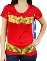 Comprar Wonder Woman Cape Shirt Wonder Woman Cosplay Dc Wonder Woman