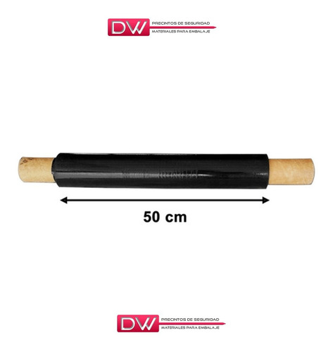 Imagen 4 de 10 de Film Stretch Negro 50cm Con Mango Virgen X6u Dw! Oferta