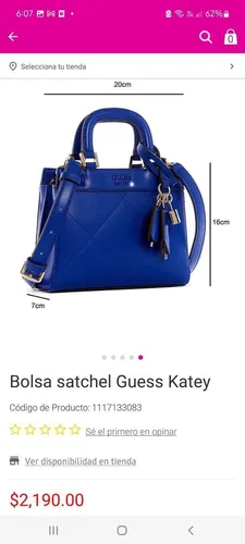 Bolsa guess azul rey new arrivals