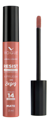 Labial Vogue Resist 3ml Acabado Mate Color Elegante