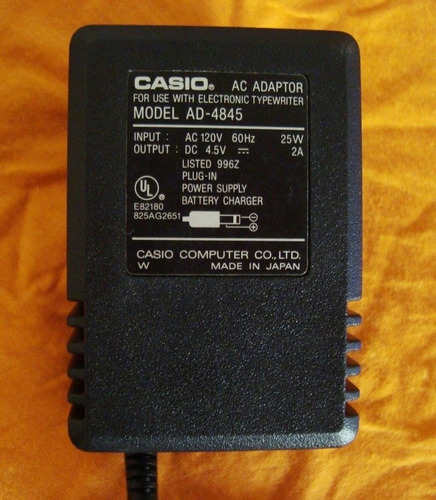 Adaptador Transformador Casio Maquina De Escribir