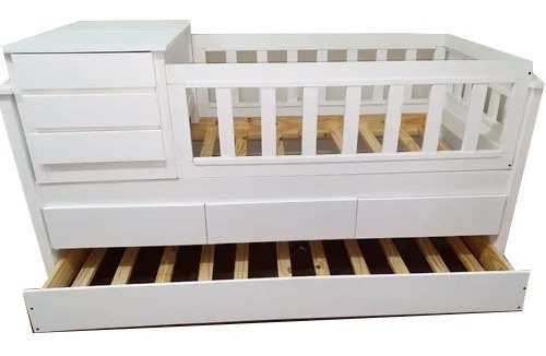 Imagen 1 de 7 de Cuna Funcional Con Carro Cama Y 6 Cajones! Oferta!