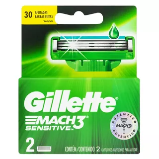 Carga para lâmina de barbear Gillette Mach3 Sensitive 2 u