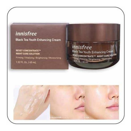 Imagen 5 de 5 de Innisfree Black Tea Youth Enhancing Cream 45ml + Regalo