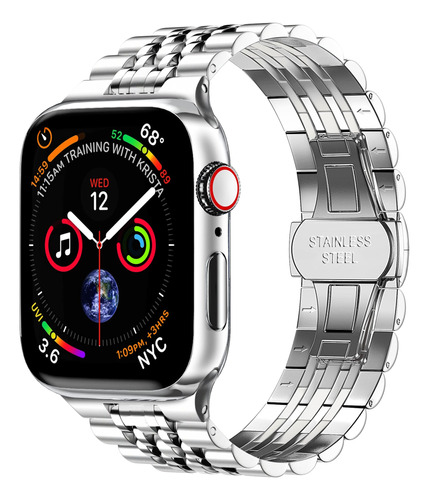 Banda De Acero Inoxidable Sangaimei Para Apple Watch Series