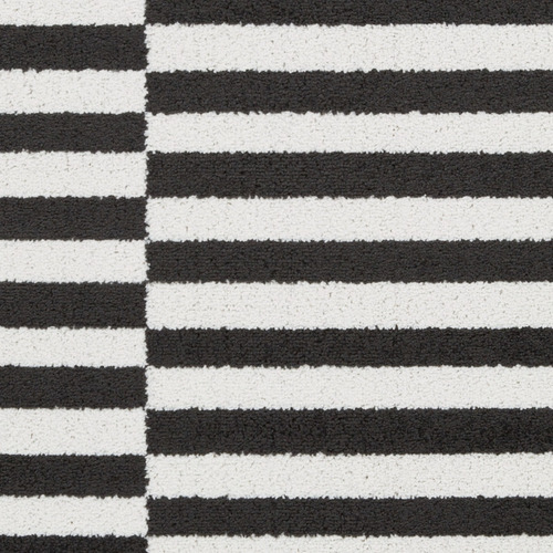 Bajada De Cama Kaleb Pastel 50x90 Blanco/negro Ancho 90 cm Color Negro Largo 50 cm