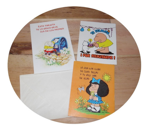 Tarjeta De Felicitación Antigua De Mafalda Y Ziggy Vintage