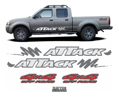 Calco Camioneta Lateral Nissan Frontier Attack 4x4