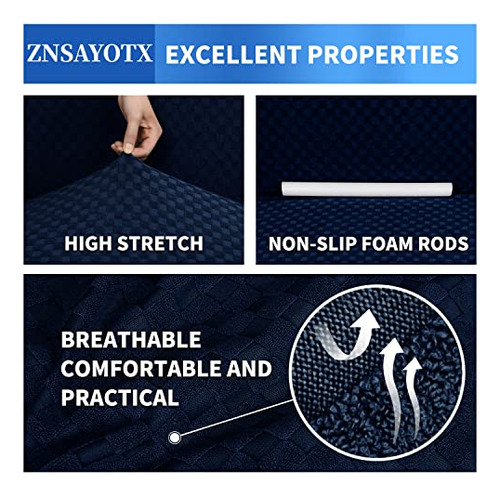 Znsayotx Funda De Sofá Jacquard Para Sofá De 3 Plazas, Funda