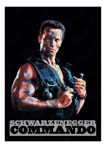 Poster Cine Clásico Película Comando Arnold Schwarzenegger