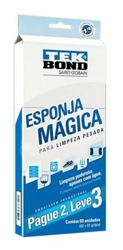 Pack X 3 Esponjas Mágica Tekbond Limpieza Quita Manchas