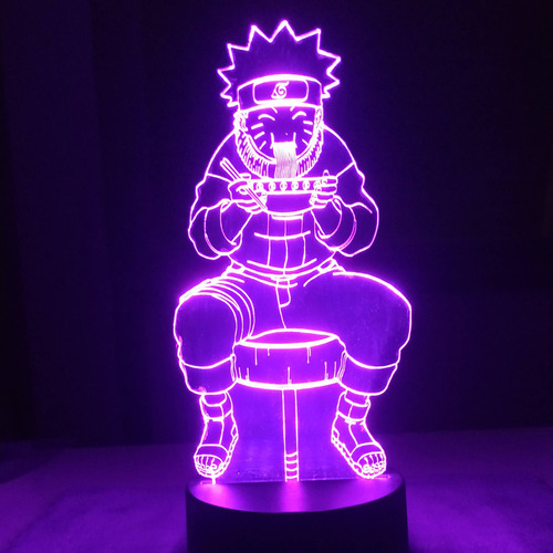 Abajur De Mesa P/ Ler Mangá Naruto Comida Desenho Nerd 3d