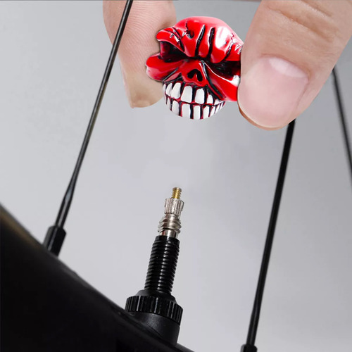 Tapones Para Valvulas Llantas 4pcs Calavera Para Auto/moto