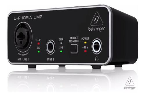 Interface Áudio Com Phantom Behringer U-phoria Um2