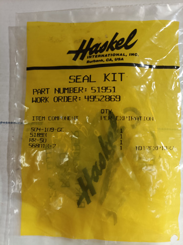 Kit De Reparación Haskel No. De Parte 51951
