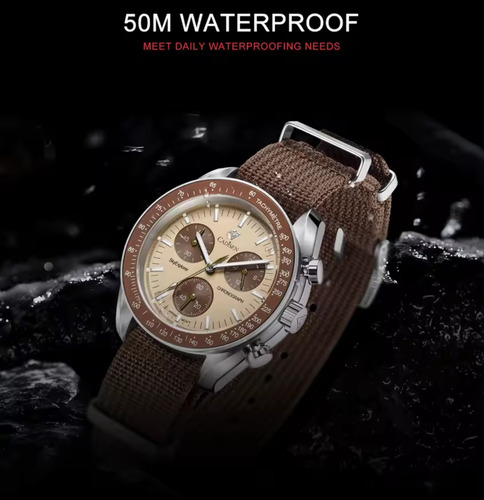 Reloj De Cuarzo Japones Con Calendario Cadisen C7064 Brown Marrón Marrón Beige