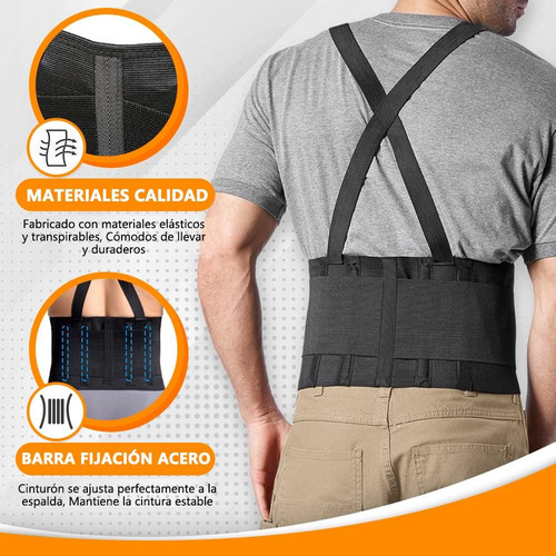 Cinturón De Soporte Lumbar Faja Para Cargar Peso Hombre