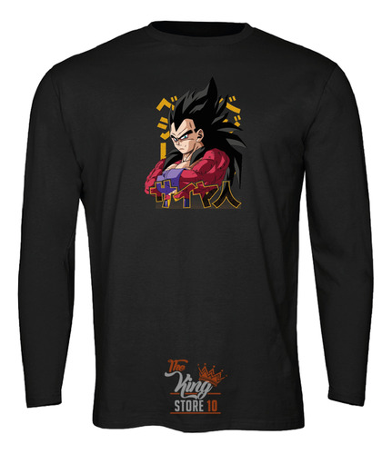 Polera Manga Larga, Vegeta Super Saiyan 4, Dragon Ball Anime