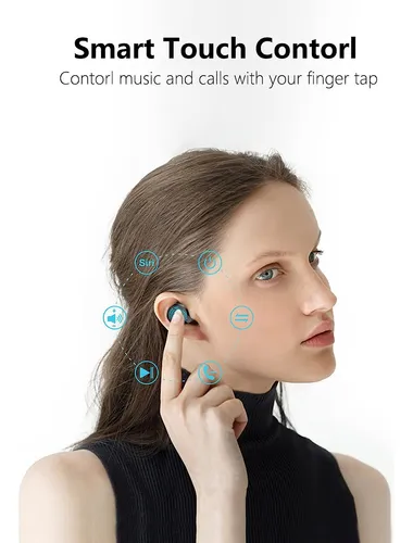 Auriculares Internos Earbuds Inalambricos, Negro | Aruind