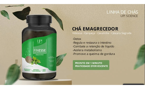 Cha Detox Emagrecedor Efervescente Seca Barriga Finesse