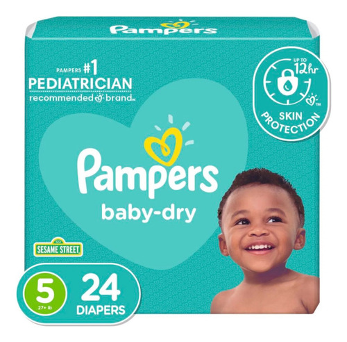 Pañales Pampers Baby-dry, Etapa 5, - Unidad