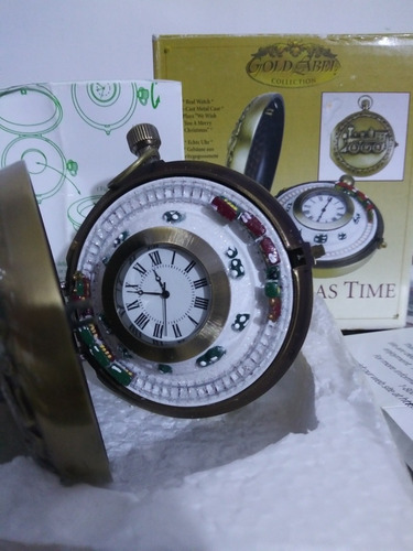 Imagen 2 de 7 de Reloj Gold Abel Coleccion De Al Darle Cuerda Gira Tren 8cm D