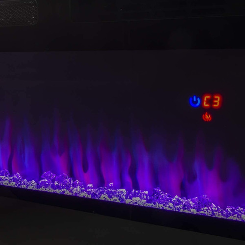 Chimenea Eléctrica De Pared Empotrable 50 PLG Control Remoto