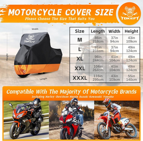 Forro Protector Impermeable Para Motocicleta 86
