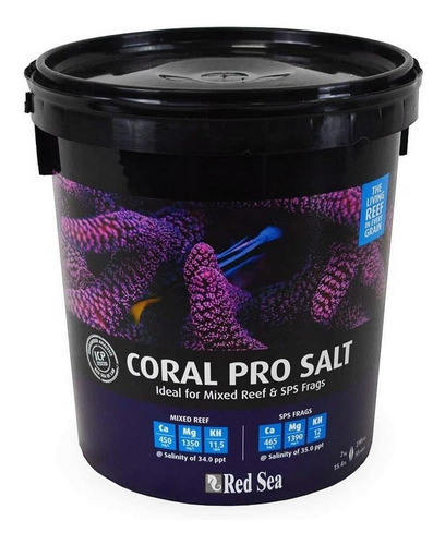 Sal Para Aquários Coral Pro 7kg Prepara Até 210l Red Sea