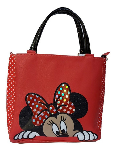Imagen 1 de 7 de Bolsa De Mano Para Dama De Disney, Minnie Mouse En Rojo