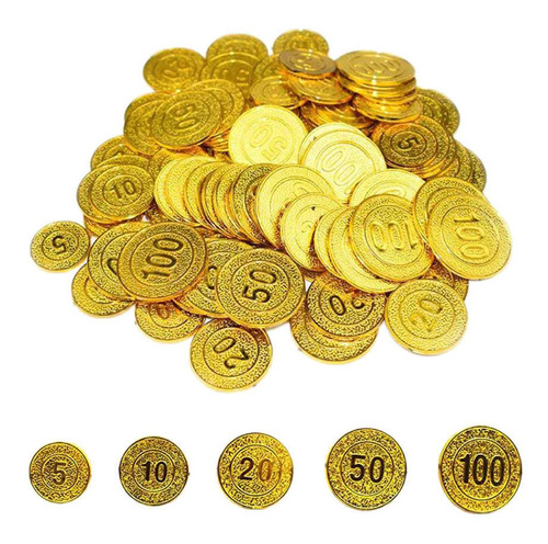 100 Unids Fichas De Poker 5 10 20 50100 Monedas Piratas De