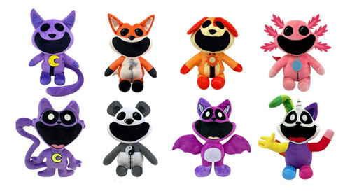 Peluche Smiling Critters Con Forma De Gato Morado Con Forma