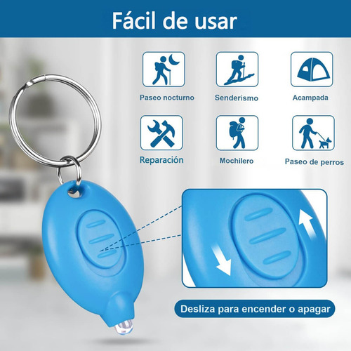 10pcs Mini Lámpara Llavero Led Portátil Táctica Multifunción