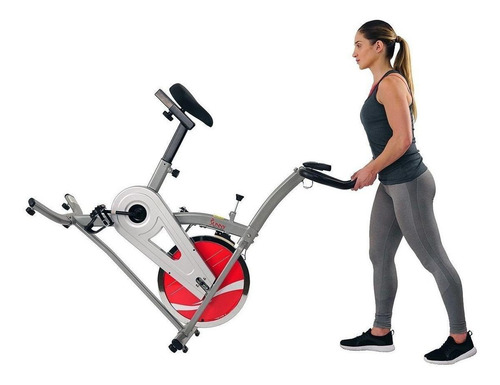 Imagen 4 de 5 de Bicicleta estática Sunny Health & Fitness SF-B1203 tradicional plata