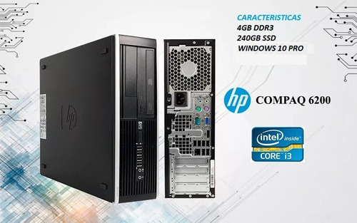 Computadora Core I3 Hp Compaq 6200 Pro Small Ssd 240gb/4gb/w