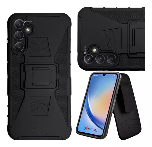 Funda Protector Uso Rudo con Clip más Mica de Cristal Gratis para Samsung  A54 5g Color