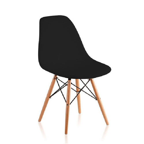 Silla Eames Plástica Negra