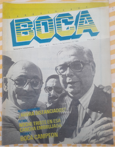 Revista Boca Año 1 Numeros 1 Y 2 Septiembre De 1986