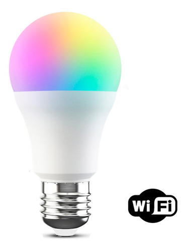 Imagen 1 de 10 de Bombillo Smart Led Wifi Multicolor Rgb Domotica Inteligente
