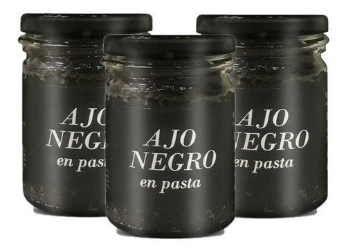 Pasta De Ajo Negro Garlic En Frasco Vidrio 100 Gr Pack X 3