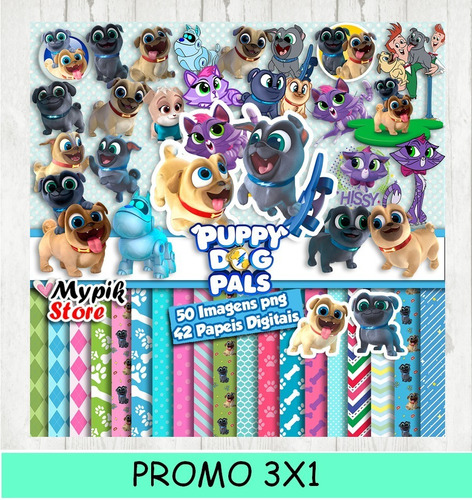 Kit Imprimible 3x1 Puppy Dog Pals Imagen Fondos #184