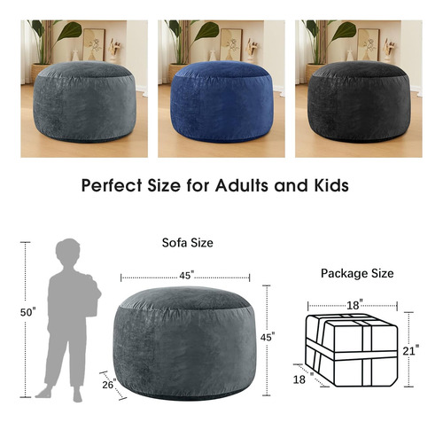 Puf Para Adultos, Silla Tipo Puf De Espuma Viscoelástica De