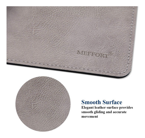 Meffort Inc - Alfombrilla De Raton De Piel Con Base De Go...