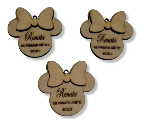 Souvenirs Minnie 6 Cm Fibro Personalizadas (20 Unidades) 