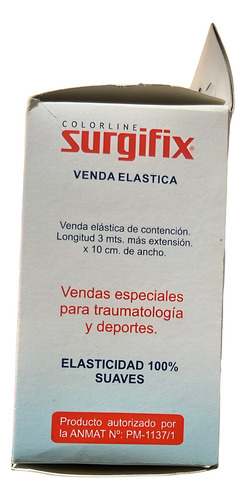 Venda Elastica Surgifix 10 Cm X 3 Mts X 2 Unidades Blanco