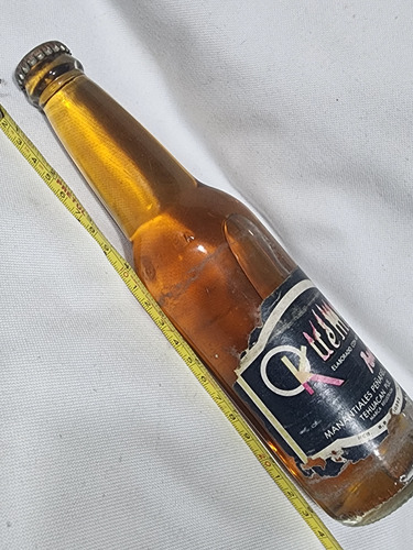 Antigua Botella De Refresco Quemon Tehuacan Puebla Mex. Durazno (Usado)