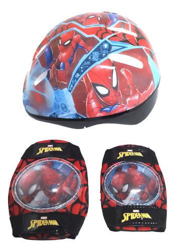 Set De Casco Y Protección Spiderman