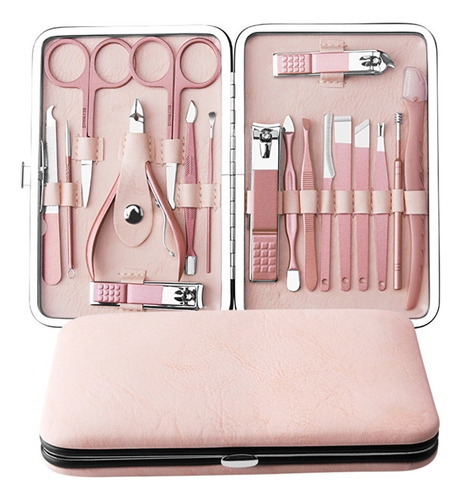 18pcs Juego De Herramientas De Pedicura Y Manicura